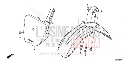KOTFLUEGEL, VORNE CRF100FD de 2013